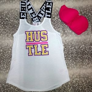 Hustle Racer tank w/ strapless bra
